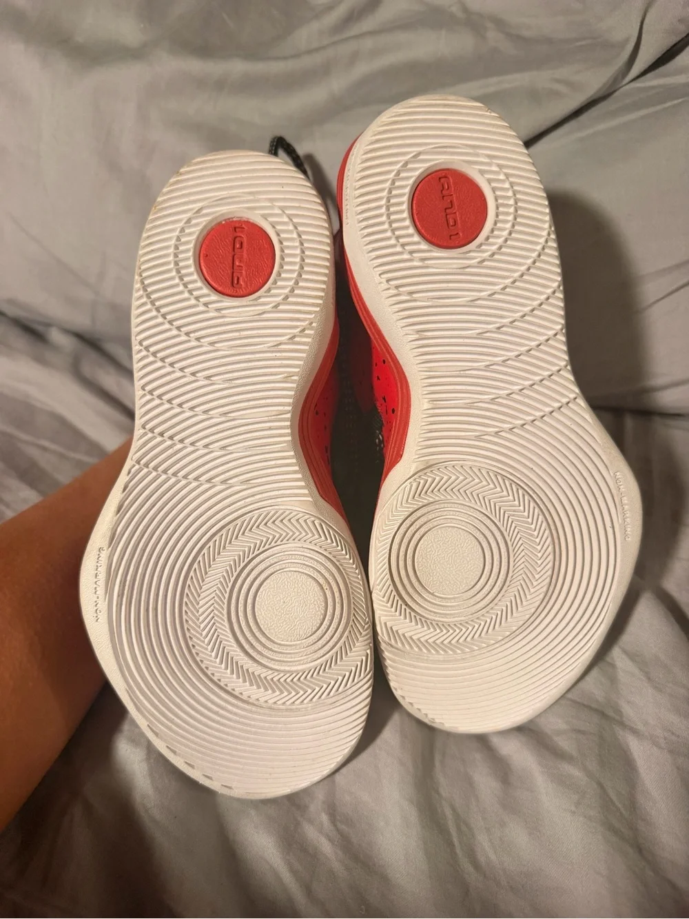 Red and Black Kids Sneakers size 3 boys